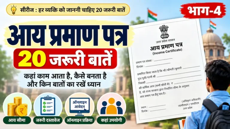 आय प्रमाण पत्र की 20 जरूरी बातें और उपयोग
