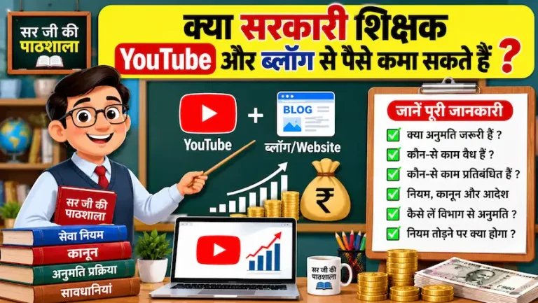 सरकारी शिक्षक YouTube और ब्लॉग से कमाई करने के सेवा नियम